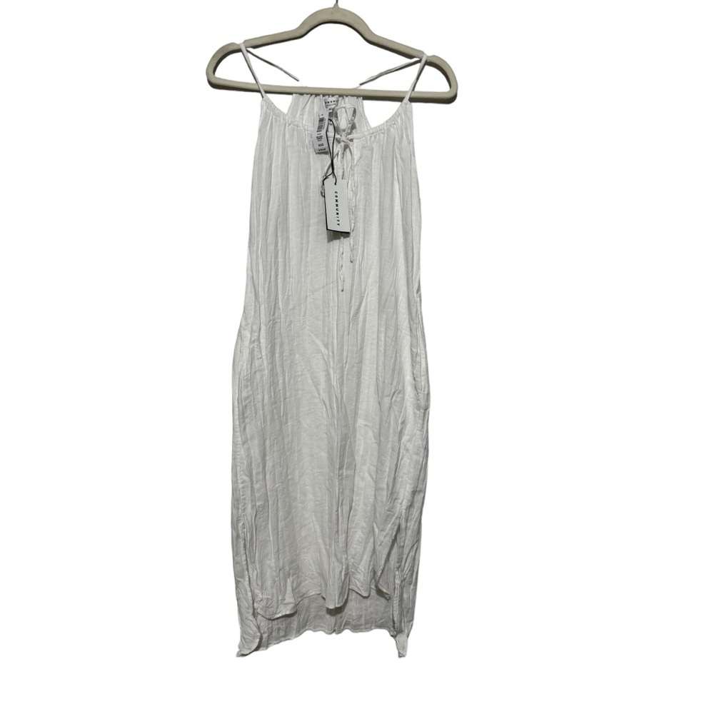 Aritzia NWT Community With Linen Kelsey Dress White Womens Size XXS